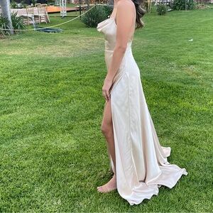 FAME & PARTNERS CHAMPAGNE DRESS